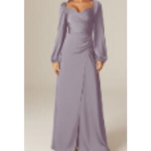FORMAL PARTY AW SZ 1X plus purple haze Florencia bridesmaid maxi dress NEW B97